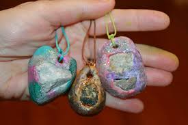 Clay and Rock Pendant Charms