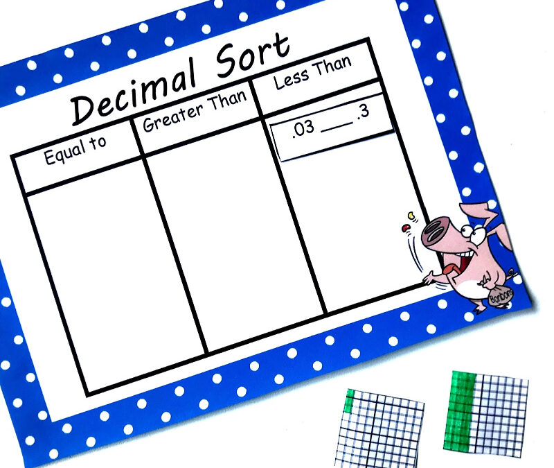 Compare Decimals Cut and Paste Activity