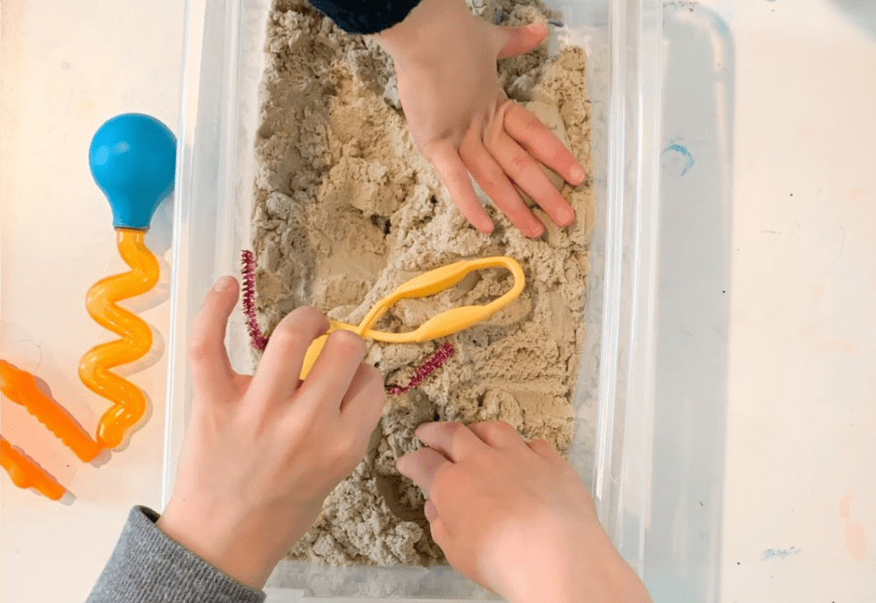 Kinetic Sand Sensory Bin