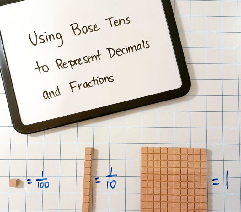 Using Base Ten Blocks to Represent Decimals