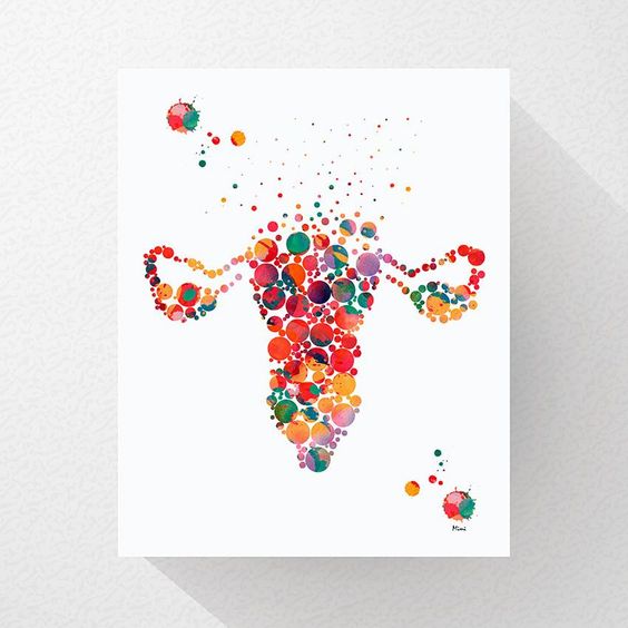 Uterus Abstract Art Craft