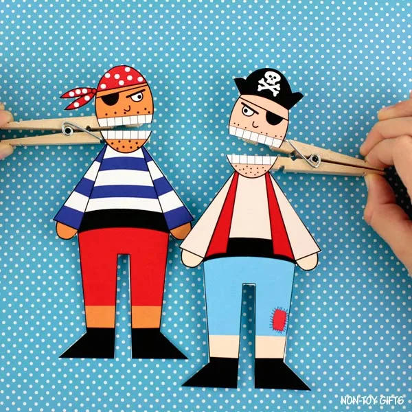 Wooden Clothespin Pirates